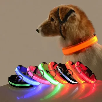 Kutyák Könnyű töltés/akkumulátor termékek Kutya világító kellékek LED elveszett nyakörv USB kölykök kisállat kiegészítők éjszakája