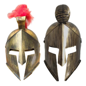 Középkori lovag gladiátor Spártai római harcos görög jelmez sisak fejfedő kiegészítő Halloween cosplayhez Öltöztetős kellék