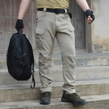 Kültéri katonai nadrág Multi zsebek Rugalmas taktikai nadrág Vízálló Lélegző alkalmi Cargo nadrág Férfi ruházat