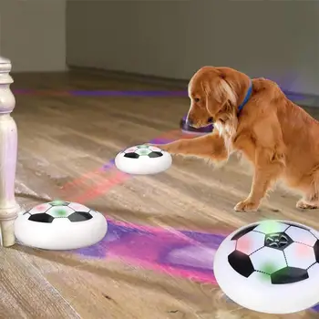 Levegő úszó foci játék LED villogó focilabdával Interaktív kutyajátékok Gyerek kültéri beltéri sportjátékok Fiú ajándékok