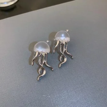 Lovely mélytengeri medúza csap Mini Star Fashion átlátszó kristály fülbevaló nőknek Ékszer ajándékok