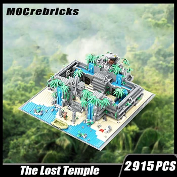 MOC-105368 Dzsungelsziget Az elveszett templom Építés Moduláris építés Építőelem összeszerelés Modell Tégla játék Gyermek ajándékok