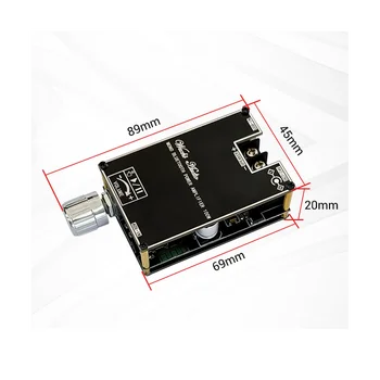 mono 100W Bluetooth audioerősítő kártya TWS Box funkcióval TPA3116D2 BT5.1 sztereó audiomodul DC7-24V -1001B