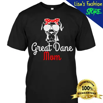Nagy dán anya vintage vicces aranyos kutya Great Dane Mama Unisex póló