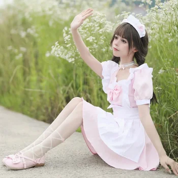 Nagy méret Lolita Soft Girl jelmezek nőknek Anime Cos Super Cute Cat Maid jelmez Costume Cos