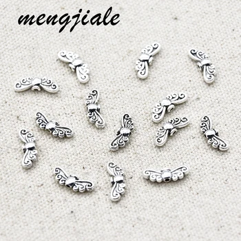 Nagykereskedelem 150db tibeti ezüst pillangószárnyak charms távtartó gyöngyök barkácsoláshoz ékszer medálok Kiegészítők készítése 13,5 * 5mm