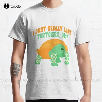 Nagyon szeretem a teknősöket Klasszikus póló Férfi dizájner ingek Pólópólók Digitális nyomtatás Harajuku Streetwear Új Népszerű