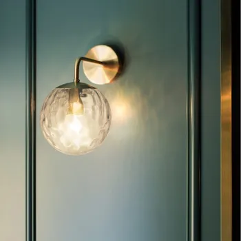 Nordic fali lámpa sárgaréz szín hálószoba fejfal világos nappali háttérfal modern egyszerű folyosó fürdőszoba tükör elöl
