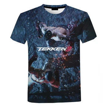 Nyár Új játék Tekken 8 Nyomtatott Férfi 3D póló Női Divat Alkalmi Streetwear Póló Fiúk Lányok Streetwear Túlméretezett ruhák