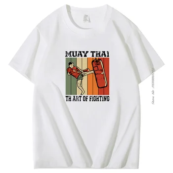 Nyári pamut póló Muay Thai felsők Fight Újdonság Edzőközpont Street Fashion Nyomtatott póló Menő utcai ruházat Férfi ruházat