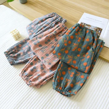 Női pizsama nadrág Otthoni viselet Őszi új tiszta pamut hálóruhák hölgyeknek Kényelmes nadrág Alvó alsók Hálóruha társalgó