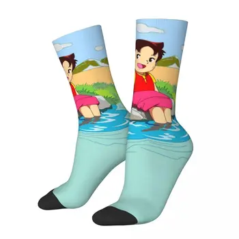 Nők Heidi Lábak a vízben Zokni meleg vicces boldog japán anime zokni Harajuku Merch középső csőHarisnya Kis ajándékok