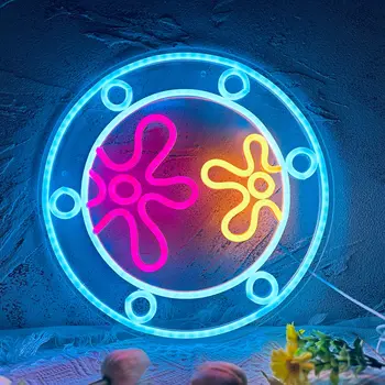 Ocean World Porthole Neon Sign LED Under Sea Porthole Light Sign for Wall Decor USB éjszakai fény játékteremhez hálószoba party ajándék
