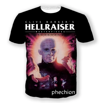 phechion New Fashion férfi / női Pinhead 3D nyomtatott rövid ujjú póló alkalmi hip hop nyári póló felsők S33