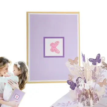 Pillangó születésnapi kártya Összecsukható pillangó alakú születésnapi kártya Fesztivál kellékek Cserekártya barátoknak Szeretteink Anyák