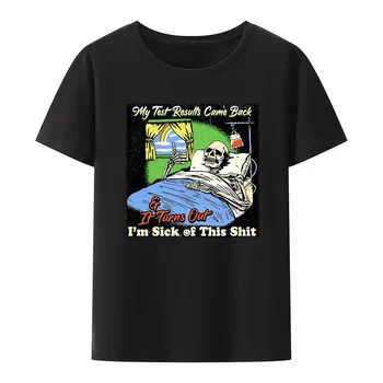 Print Tshirt Creative Koszulki csalódás és betegség Pamut póló Grafikai pólók férfiaknak Felsők Y2K ruhák Rövid pólók