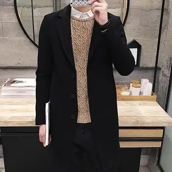 pulóver kabátok Férfiak Új divat 2022 Őszi férfi karcsú hosszú egyszínű kötött kabát divat férfi alkalmi pulóver Cardigan kabátok