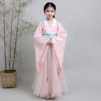 rózsaszín hanfu lányoknak hercegnő ruha születésnapi zsúr ruhák Halloween cosplay viselet Gu Zheng előadás ruházat vintage ruha