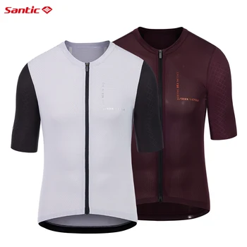 Santic tavaszi/nyári kerékpáros öltöny rövid ujjú férfi kerékpáros országúti kerékpár lélegző kerékpáros öltöny felső