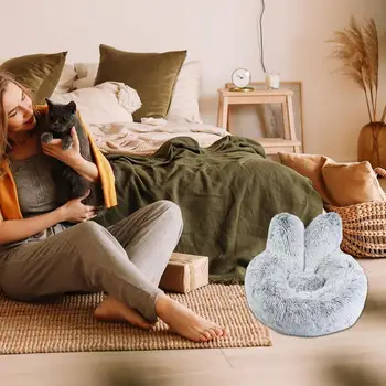 Super Soft macskaágy Mosható macska búvóhely Kis kutya macska ház kerek plüss szőnyeg kanapé kölyökpárna szőnyeg hordozható macska kellékek