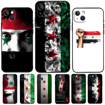 Szíria zászlaja Phone Case iPhone 12 13 Mini 11 14 Pro Max XS XR X 6S 7 8 Plus SE 2020 hátlaphoz