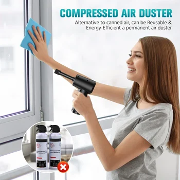  sűrített levegős Duster-51000RPM-Keyboard-Cleaner - Jó csere sűrített levegő doboz - újrafelhasználható Nincs konzerv levegő Duster