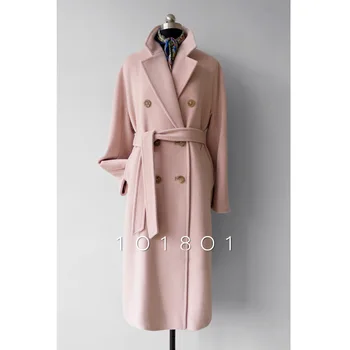 tavaszi téli női kabát klasszikus gyapjúkabát Női kasmír csúcskategóriás kiterjesztett duplamellű kabát