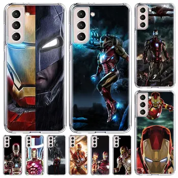 Telefontok Samsung Galaxy S23 S22 Ultra S21 S20 FE S10 5G S9 S8 Plus S10e S7 Edge átlátszó TPU tok Marvel Iron Man Mark