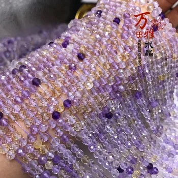 Természetes kristály ametiszt csiszolt laza gyöngy DIY ékszer kiegészítők