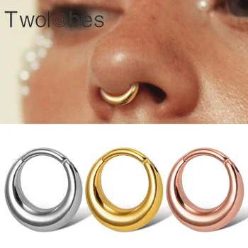 Towlobes 1DBS 16G 8mm rozsdamentes acél szegmens orrgyűrűk porc klikker karika fülbevaló nőknek hipoallergén Új