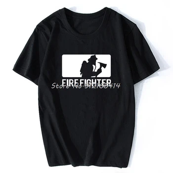 Tűzoltó ajándék póló férfiaknak Tűzoltó nyári rövid ujjú o nyakú pamut humor póló férfi ruházat Camisetas vicces póló