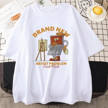 Vadonatúj művész Probléma Kreativitás Férfi póló ruházat Alkalmi All-Math Rövid ujjú Lélegző Hip Hop felsők Férfi pamut pólók