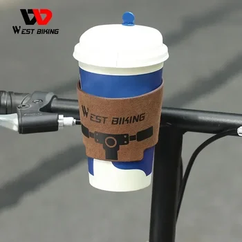 WEST BIKING Vintage marhabőr kerékpáros palacktartó Kávéspohár tartó Teáspohár tartó Kerékpártartó Kerékpártartó Robogó palacktartó Ketrectartó