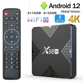  xiaomi X98H TV Box Android 12.0 Allwinner H618 2GB 4GB RAM BT5.0 AV1 3D Wifi6 2.4G &5G Wifi HDR Set Top Box médialejátszó