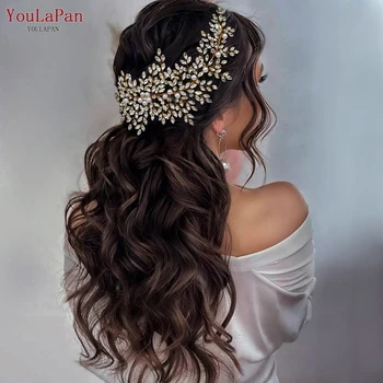 YouLaPan menyasszonyi esküvői hajfésű női kristály hajdísz menyasszonyi fejfedő parti ékszer koszorúslány ajándék HP434