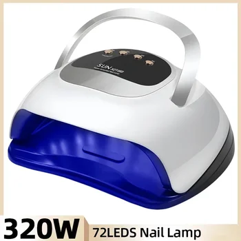 ÚJ 320 W-os körömszárító lámpa körmökhöz 72 LEDS UV LED lámpa intelligens érzékelővel Gyors száraz körömszárító lámpa Manikűr pedikűr szalon eszköz