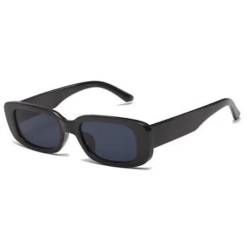 Új divat kis keretes napszemüvegek férfiaknak és nőknek trendi utcai fotó napszemüvegek téglalap alakú színátmenetes napszemüvegek