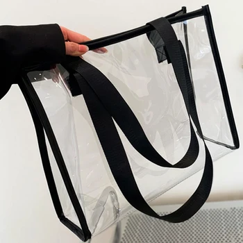 Új sűrített PVC átlátszó tárolótáska utazási ingázás kozmetikai tároló kijelző táska vízálló mosótáskák ajándékcsomag tasak