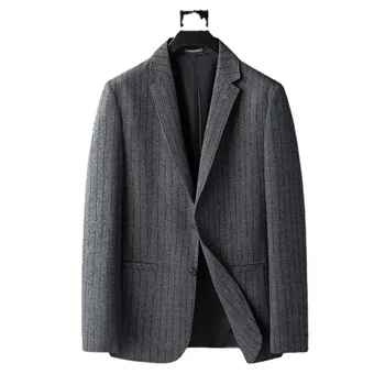 Új érkezés Divat őszi férfi üzleti alkalmi öltöny kabát férfi csíkos szuper nagy blézer plusz méret XL 2XL 3XL 4XL 5XL 6XL 7XL