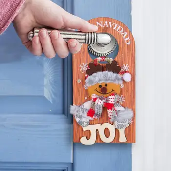 Ünnepi ajtó dekoráció Bájos fa karácsonyi dísz Élénk színek Imádnivaló rajzfilm design fogantyú Medál vagy ajtógomb lóg